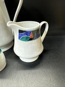 Vintage Global Designs Tea Pot With Salter, Sugar and Creamer Set