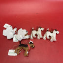 Vintage Christmas Dog Figurines Lot 5