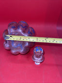 Vintage Italian Dutch Hand Painted Art Glass Decanter With Handles