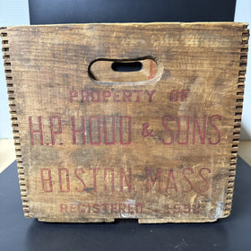 Milk Carton H.P. HOOD & SONS VINTAGE Tongue And Groove