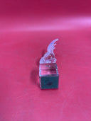 Vintage collectible transparent Rooster figurine
