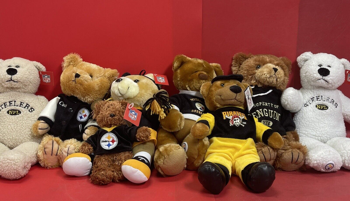 PITTSBURGH STEELERS Teddy Bear Plush Stuffed Animal Lot 8
