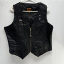 Vtg Hot Leathers Leather Biker Vest Women’s Size 3XL With Pins And Patche