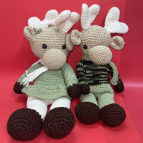 Handmade Crochet Animal Toys Funny Deer Doll Cute Baby Gift