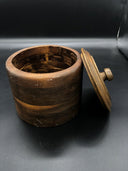 Vintage Multi Wood Mosaic Hand Turned Bowl Vase Segmented