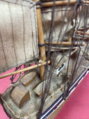 Wooden Ship Model With Anchor