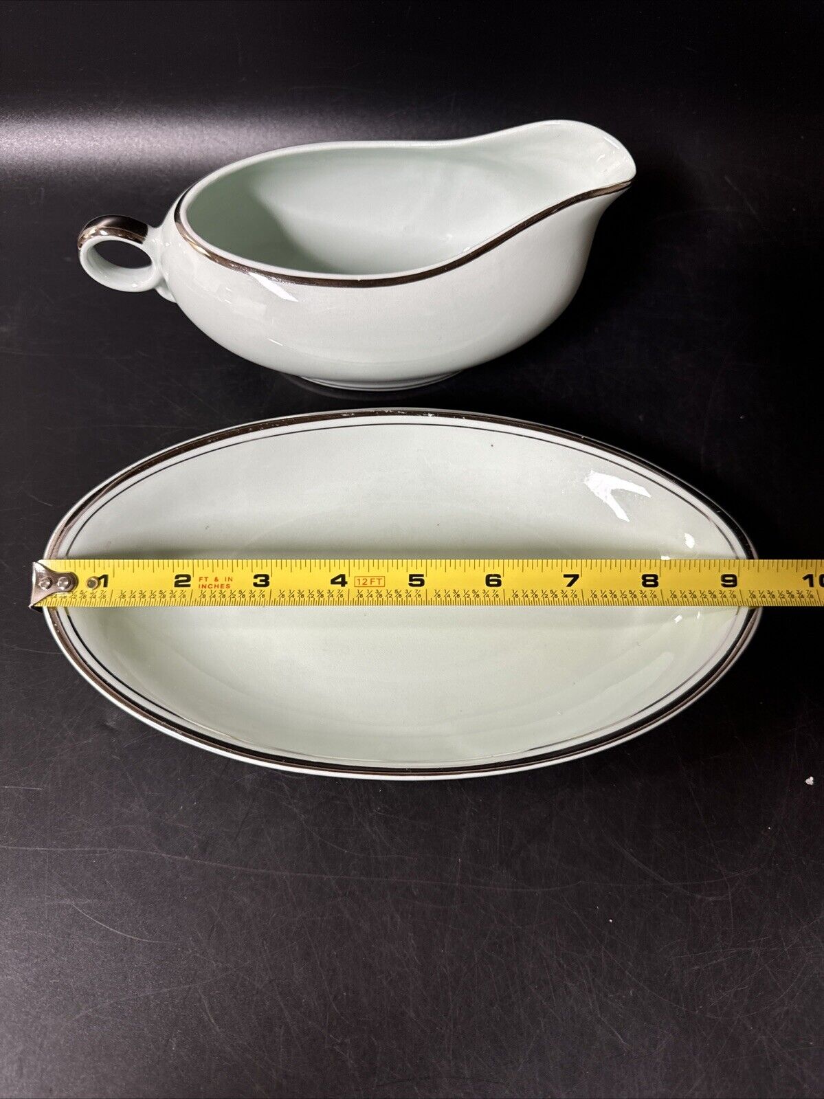 Vintage Universal Gravy Boat And Under-plate/ Unmarked