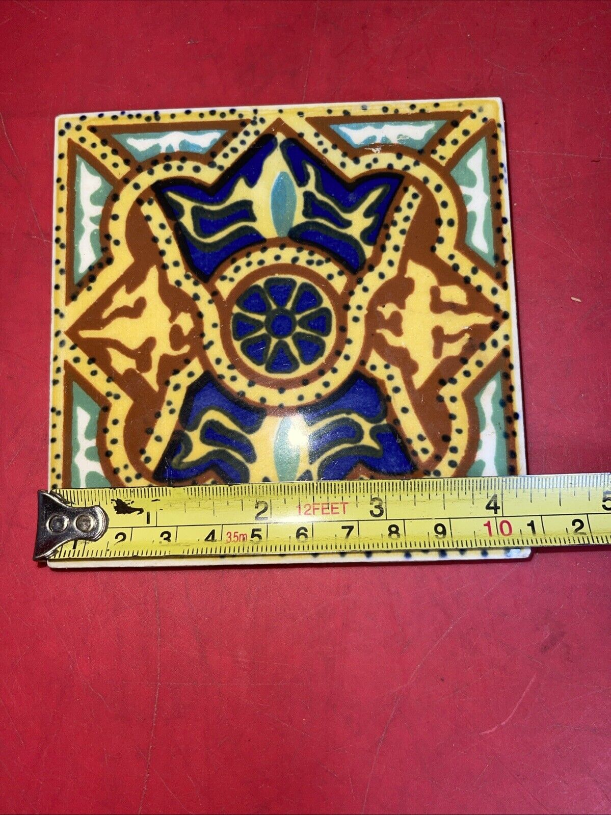 Orion Monterey Mexican Spanish Ceramic Tiles Hand-Painted Decorative 4"x 4"16pcs