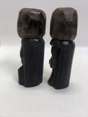 Vintage Tiki Totems From Jamaica Wooden Statue Man Woman Carved wood