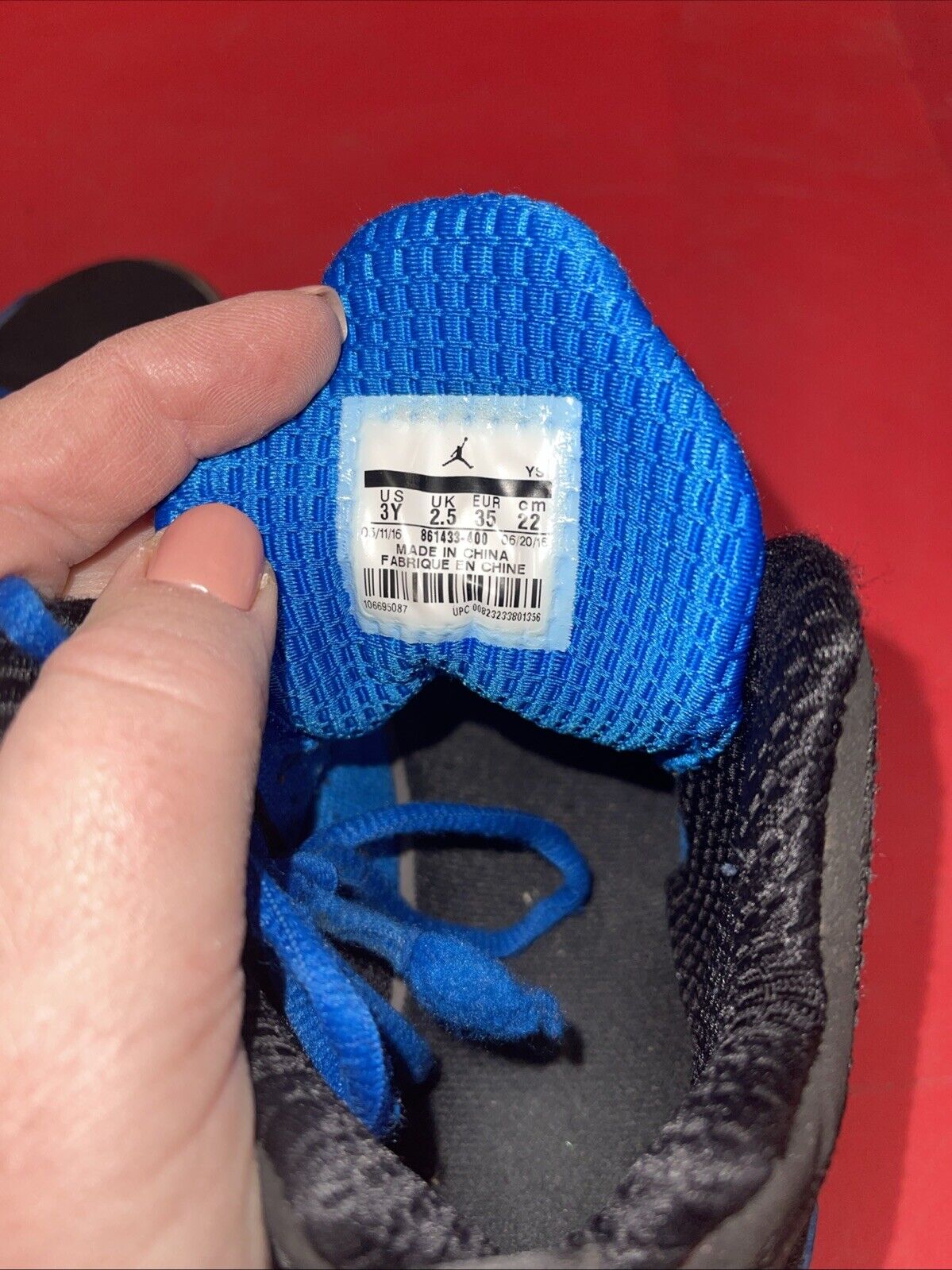 KID'S NIKE JORDAN JUMPMAN TEAM  PREM 861433-400 size 3Y