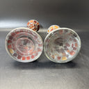 Home Interiors Candle Holder Red Gold Orange Mirrored Mosaic/ Set 2