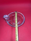 Vtg Steuben Style Clear Glass Snail Handle 6 in. Bowl