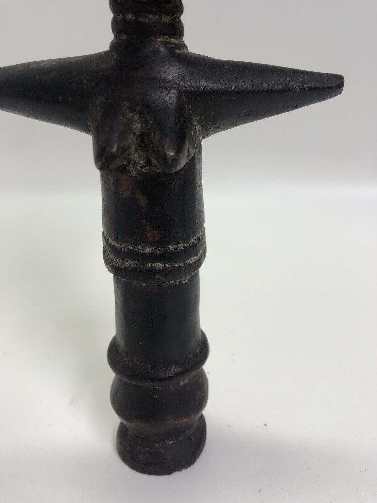 Vintage African Hand Carved Woman Statue.  Possibly Ghanaian.