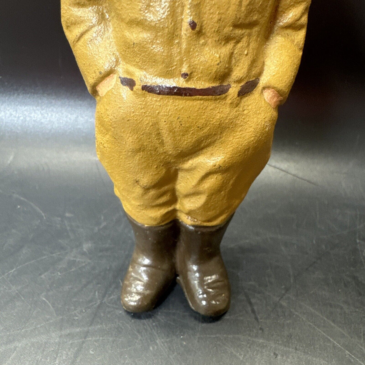 Ranger Dough Boy Solider Cast Iron Still Penny Bank