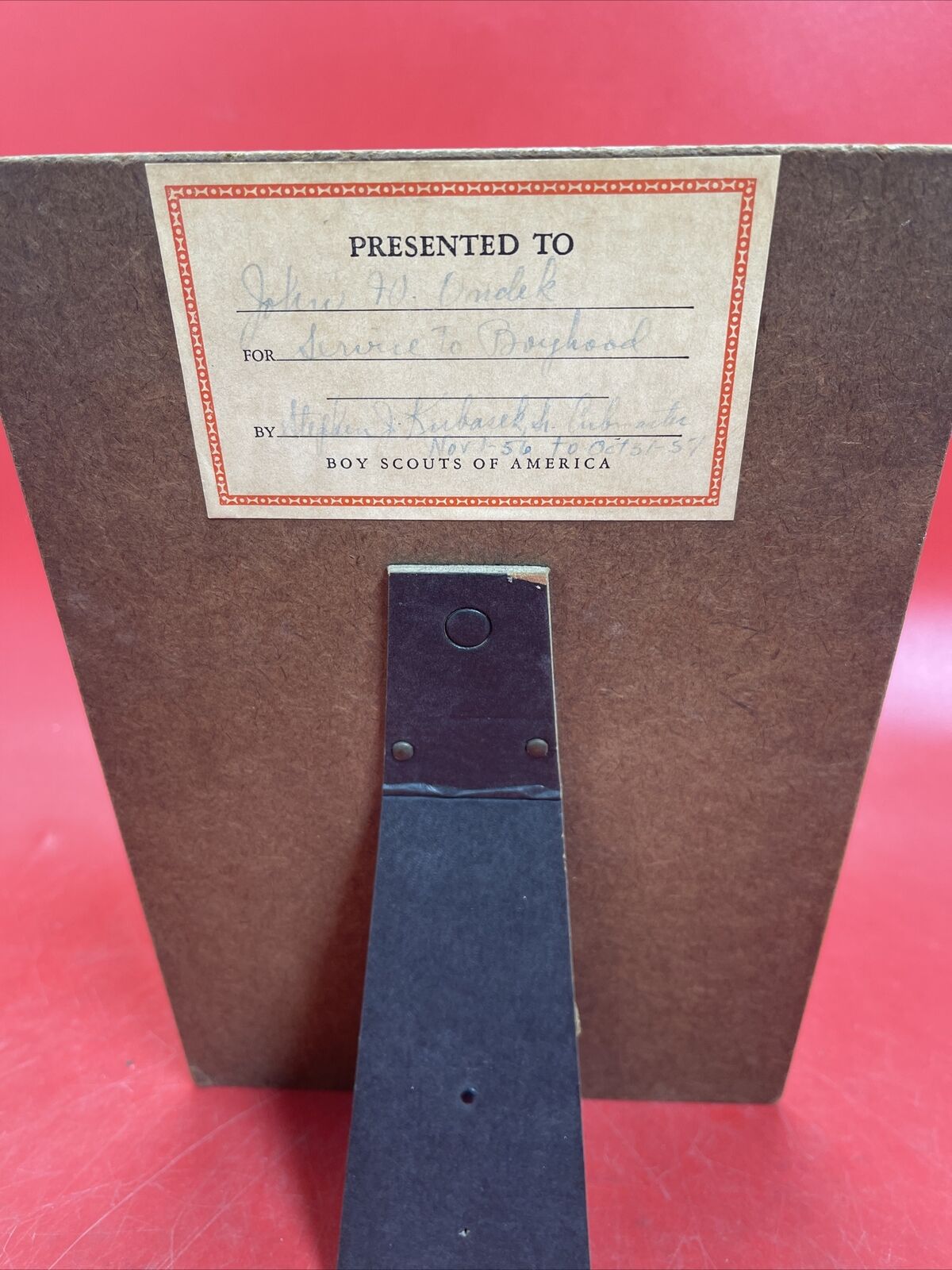 Vintage Boy Scouts of America Service Adward