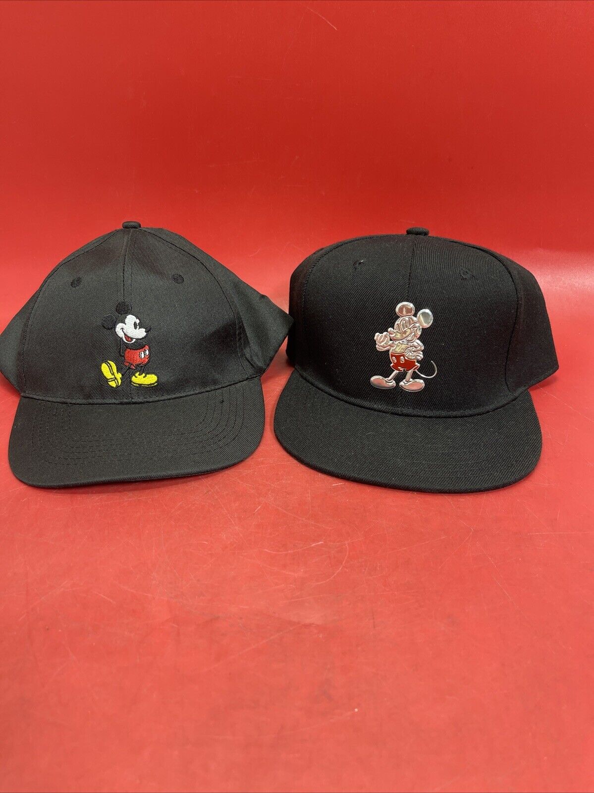 Mickey Mouse Snapback Hat 100th Chrome Enamel & Mickey Mouse Lot 2