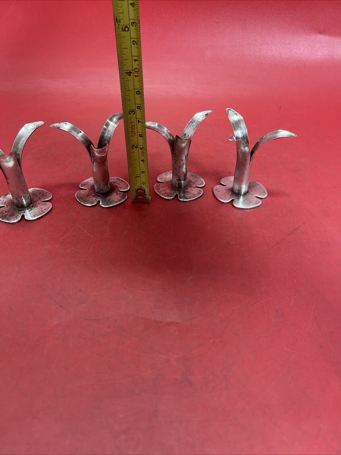 O.S.P Sweden Silver Plate MCM Lily Candle Holders