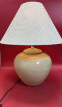 Vintage Retro 70s Ceramic Lamp Round  Yellow Orb