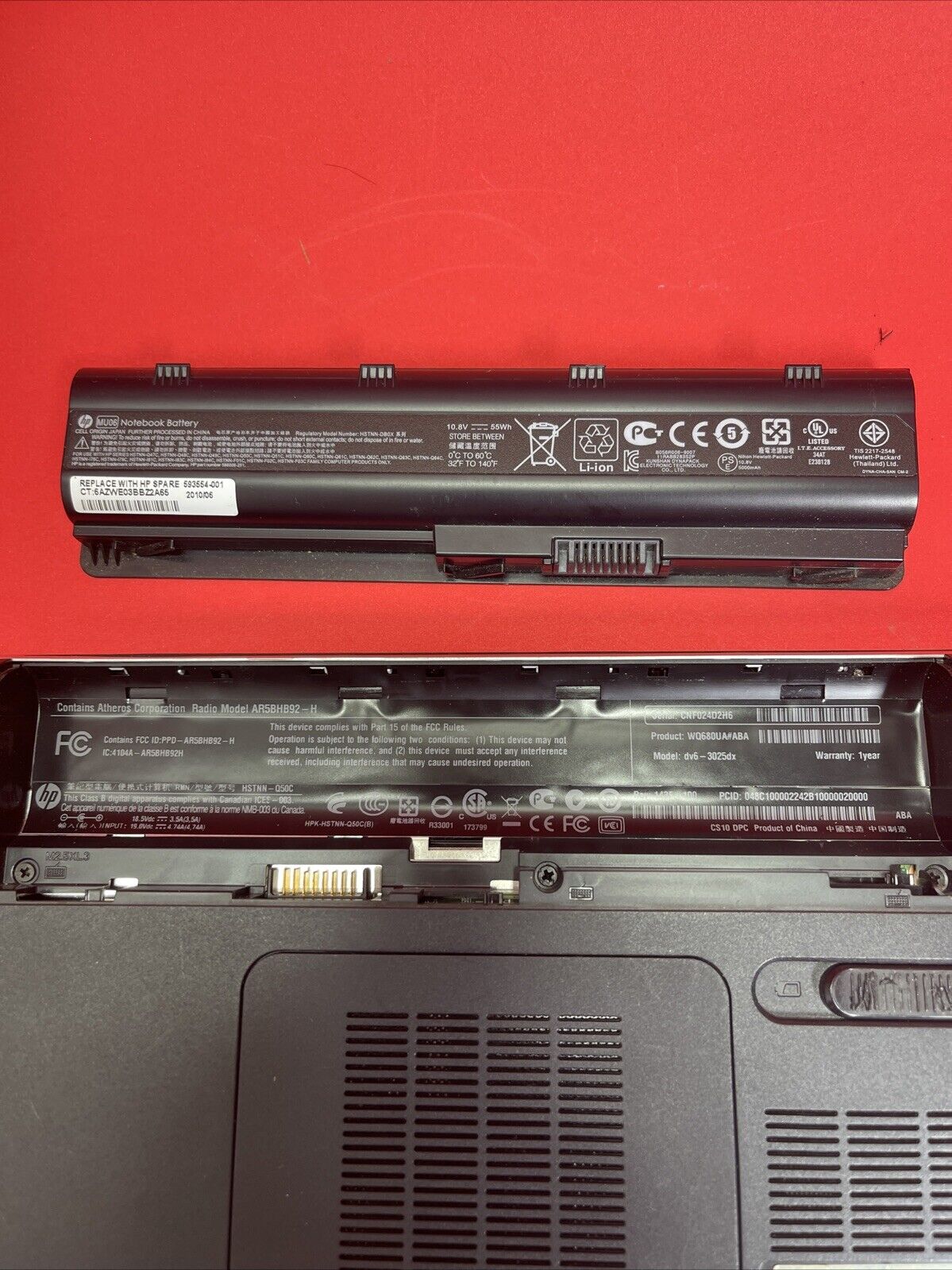 HP Pavilion DV6 4GB For Parts !