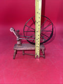 Vintage Miniature Spinning Wheel Wooden Hand Made