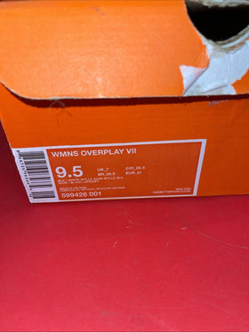Nike "Overplay Vll" Black Basketball Shoes Women's 9.5