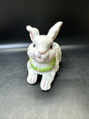 Vintage Teddy Bear And Bunny Pottery Ceramic Planters Set