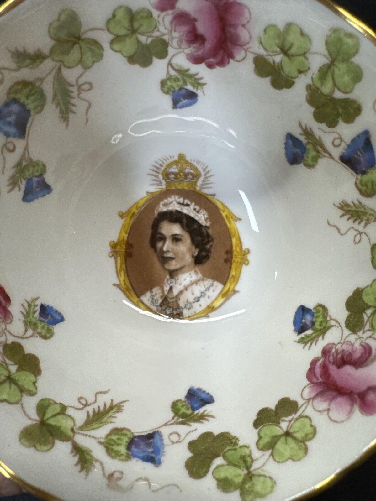 Aynsley Queen Elizabeth II 1953 Coronation Teacup and Saucer  - England