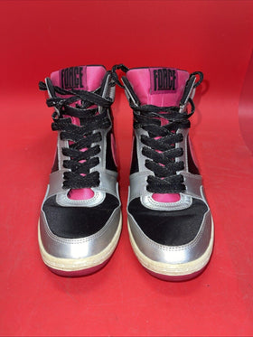 Size 9 - Nike Dunk Sky Hi Wedge Sneaker Women’s Pink Silver Black