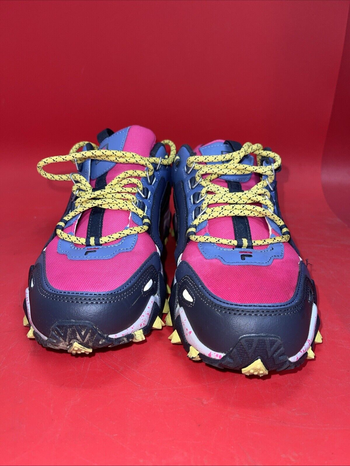 FILA Oakmont TR Womens Sneakers Pink Glo/Monument/Blue Lemonade 5JM01249-670 10