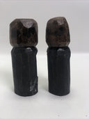 Vintage Tiki Totems From Jamaica Wooden Statue Man Woman Carved wood