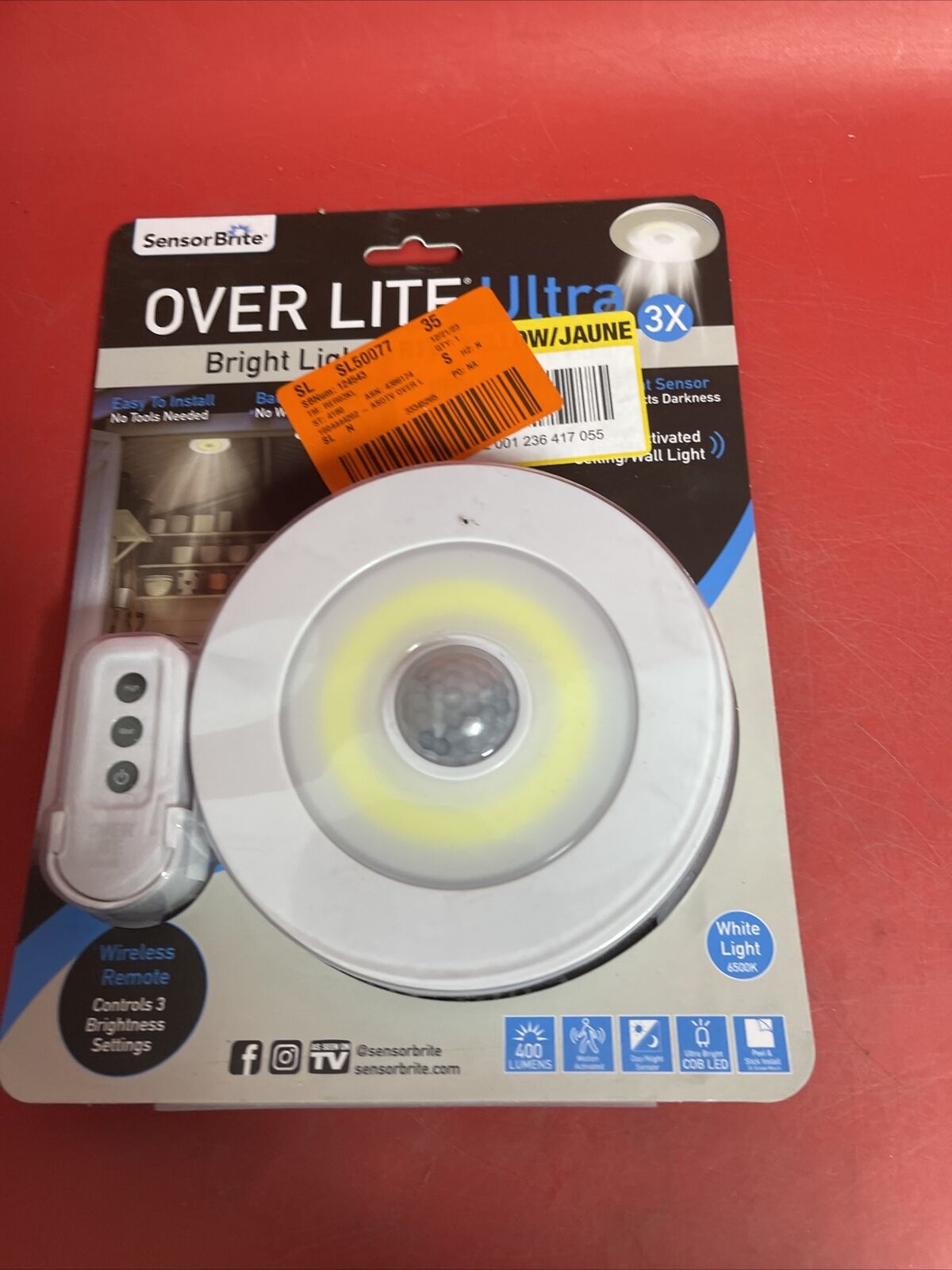 ( 3 Pack) Over Lite- Sensor Brite Overhead Motion Lot of 3