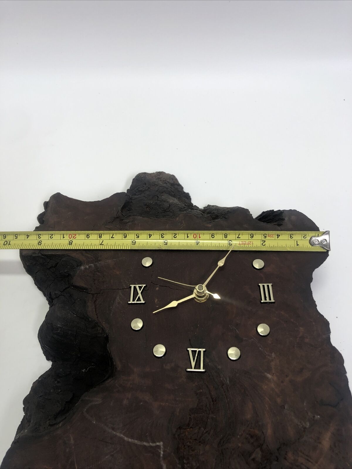 Mid Century Large Redwood Clock Movement Eames Retro 1950s