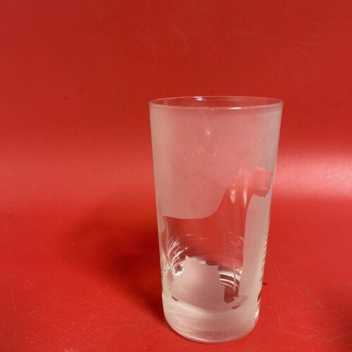 Set of 6 Glasses with Engraved Animals,Ducks,Fishes