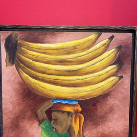 Vintage Painting Women Haiti Jungle