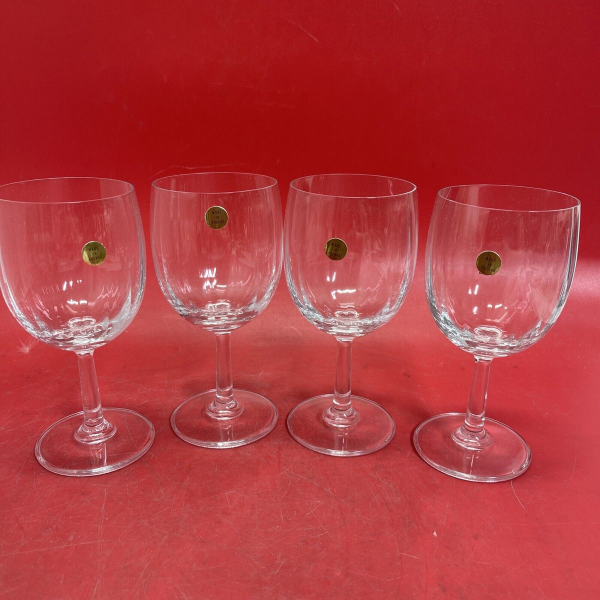 Vintage Laura Casual Optic Wine Crystal Lot 4 # 4112