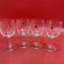 Vintage Laura Casual Optic Wine Crystal Lot 4 # 4112