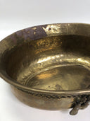 Round Solid Brass Planter w/ Rope Tassel Accent