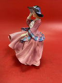 Royal Doulton Bone China Top o' the Hill Figurine Pink Dress HN1849 7.25"