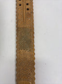  Vintage Folk Art Hand Carved Wooden Twin Flaute