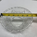 Vintage 1970s KIG Indonesia  LA FLEUR HEART Embossed Glass Candy Dish /set 2