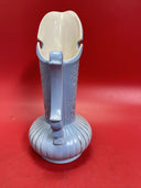 Vintage Red Wing Art Pottery 1943 Antique Blue Floral Pitcher 12"