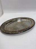 VTG Newport Gorham Silver Plated  oval 16"x11.5" Serving grape decor Tray 