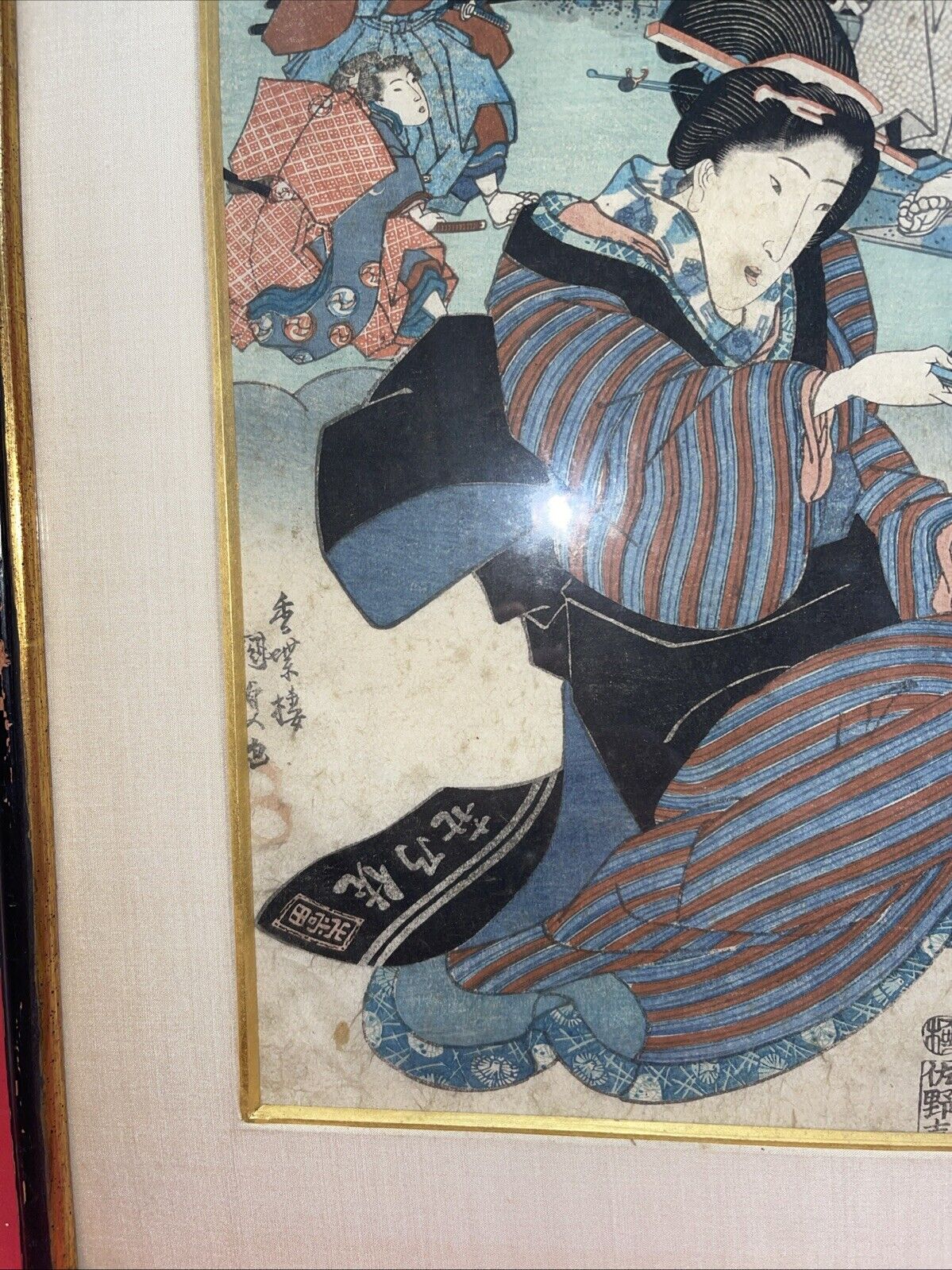 RARE JAPANESE WOODBLOCK PRINT UTAGAWA KUNISADA(1786-1864) Act 4