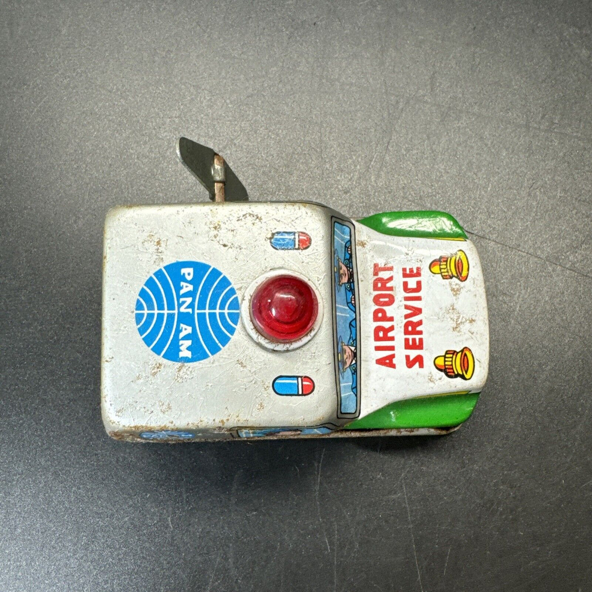 Vintage AIRPORT SERVICE Tin Windup Pan American/ Japan Toy