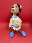 Vintage 1986 Annalee Doll 14” Indian Native American Mouse with Baby Papoose