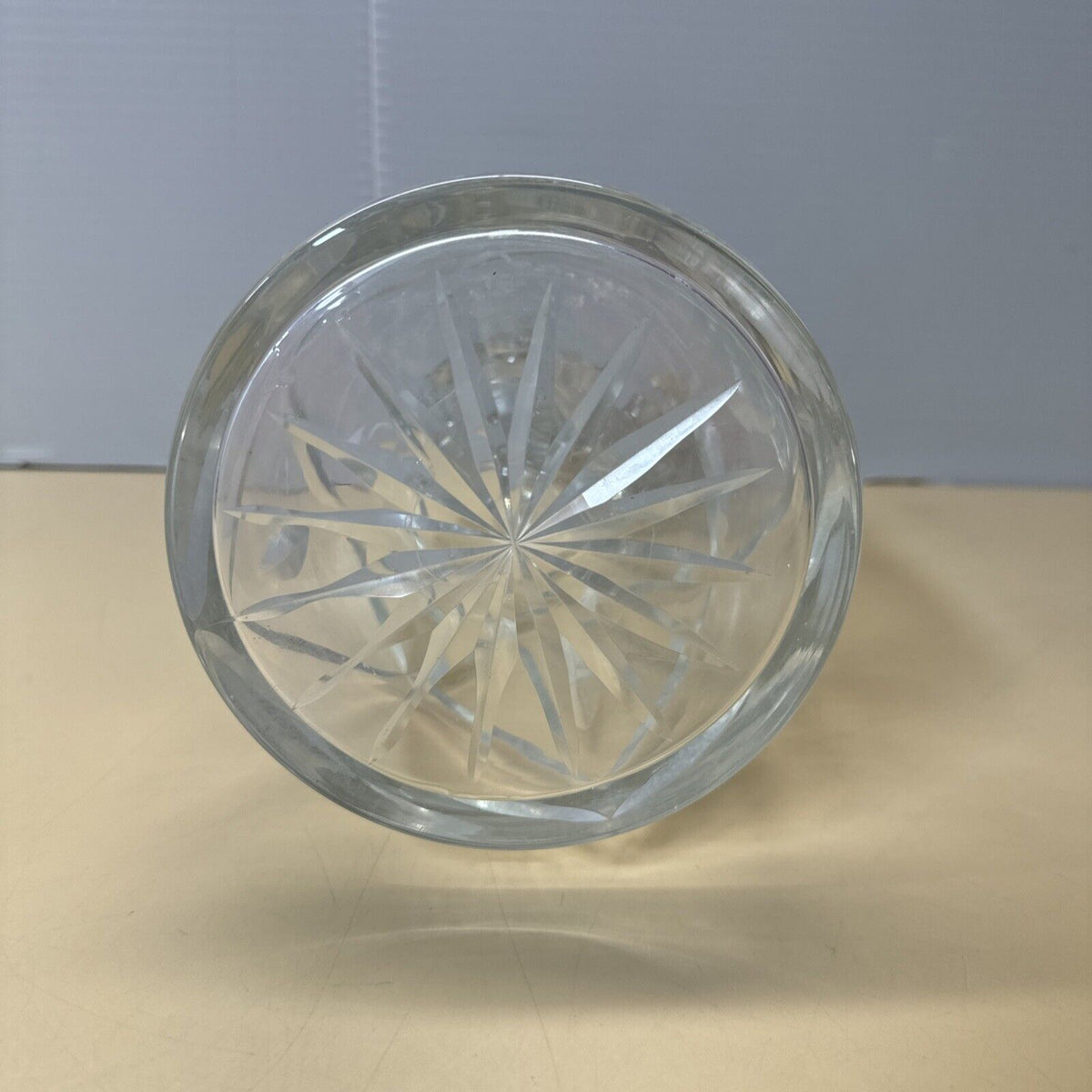 Vintage Clear Crystal Liquor Decanter 10.5” Tall