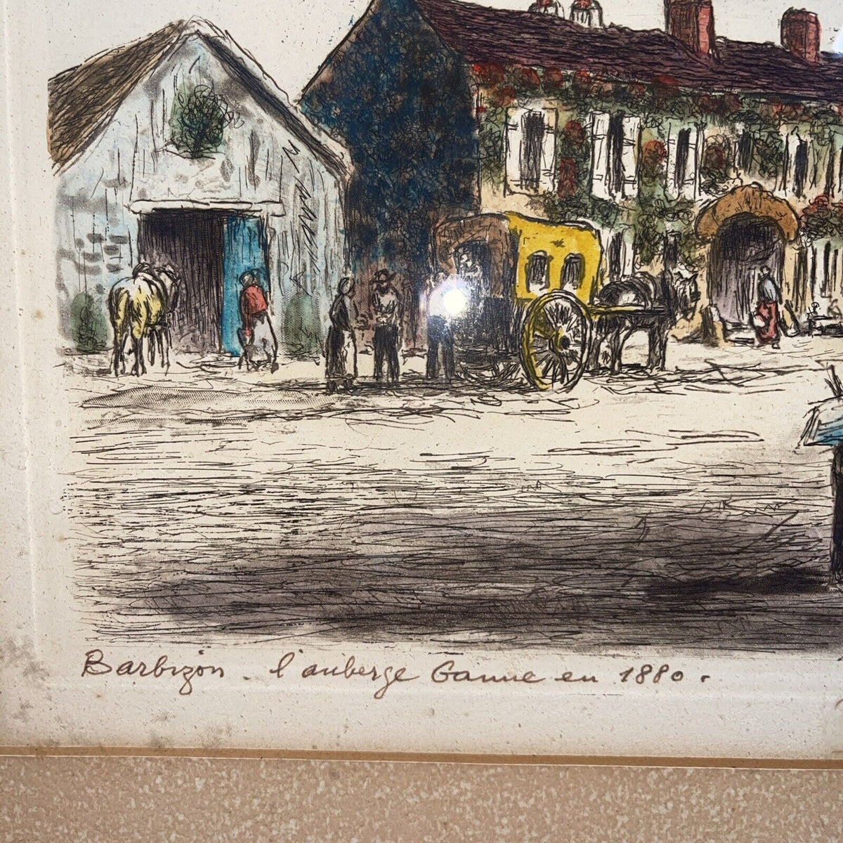  La Maison De Theodore Rousseau Barbizon Pen and ink Framed Picture signed