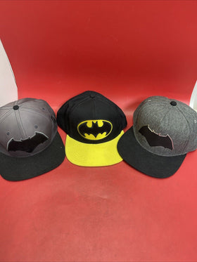 Batman Baseball Caps Lot of 3 Adjustable Strap # 2