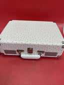 Crosley Cruiser Plus Portable Turntable Built Speakers Bluetooth WHITE OSTRICH