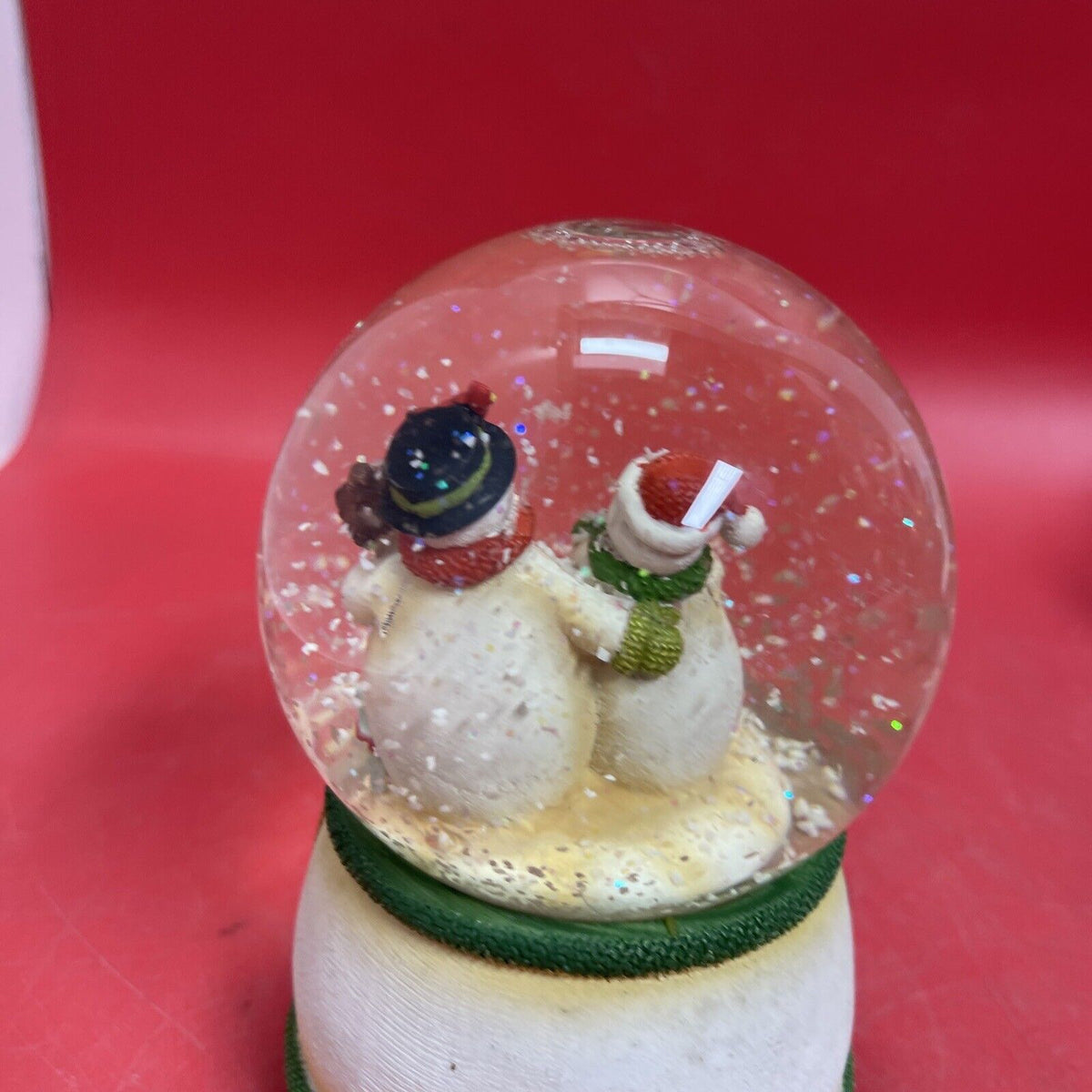 Vintage Snowman Snow Globe Music